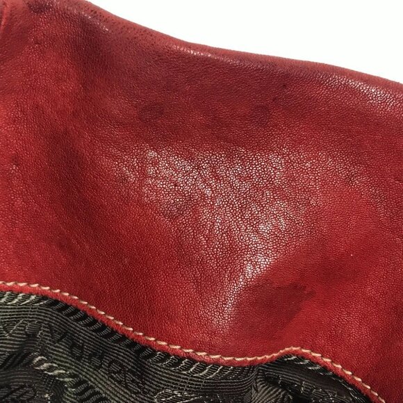 PRADA logo Shoulder Rope Canvas Tote Bag Hobo Bag Shoulder Bag - Picture 4 of 13